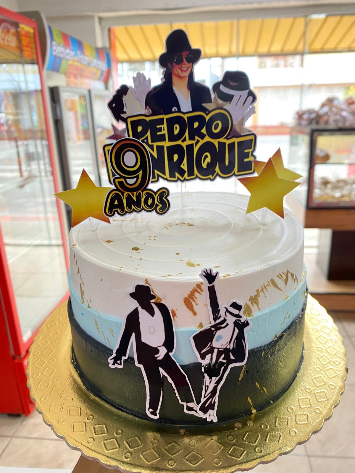 Bolo de aniversário tema Michael Jackson